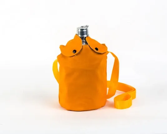 2 L Aluminum Canteen, Includes Cup and Yellow Fabric Cover